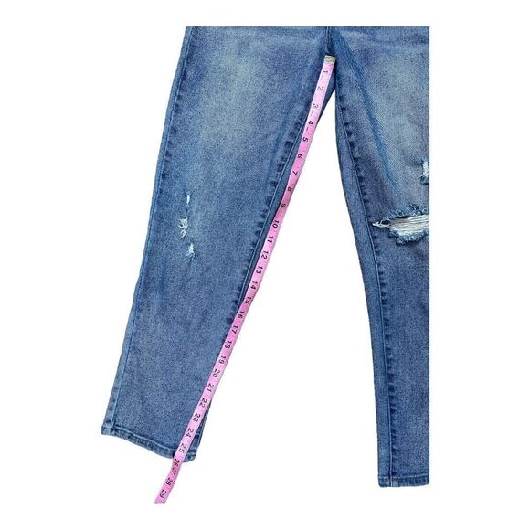 GUESS Mid Rise Skinny Button Fly Denim Women’s SZ 28 Jeans Stretch Distressed - Picture 5 of 8